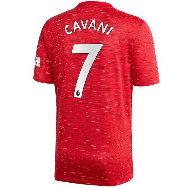 Camiseta Manchester United NO.7 Cavani 1ª Kit 2020 2021 Rojo